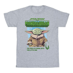 Star Wars - T-shirt THE MANDALORIAN THE FORCE IS STRONG - Homme (Gris chiné)