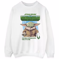 Star Wars - Sweat THE MANDALORIAN THE FORCE IS STRONG - Homme (Blanc)
