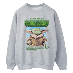 Star Wars - Sweat THE MANDALORIAN THE FORCE IS STRONG - Homme (Gris chiné)