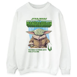 Star Wars - Sweat THE MANDALORIAN THE FORCE IS STRONG - Femme (Blanc)