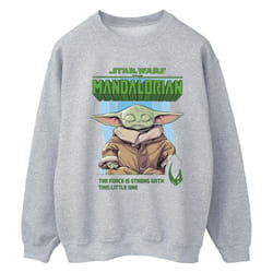 Star Wars - Sweat THE MANDALORIAN THE FORCE IS STRONG - Femme (Gris chiné)