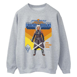 Star Wars - Sweat THE MANDALORIAN JEDI - Homme (Gris chiné)