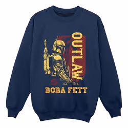 Star Wars - Sweat THE BOOK OF BOBA FETT - Garçon (Bleu marine)