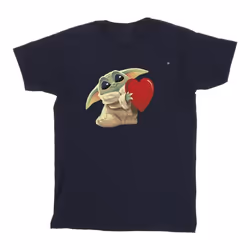Star Wars - T-shirt THE MANDALORIAN THE KIDS WITH HEART - Homme (Bleu marine)