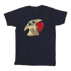 Star Wars - T-shirt THE MANDALORIAN THE KIDS WITH HEART - Homme (Bleu marine)