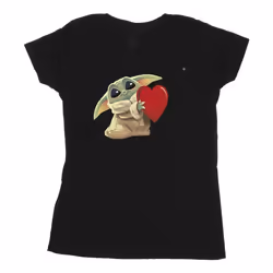 Star Wars - T-shirt THE MANDALORIAN THE KIDS WITH HEART - Femme (Noir)