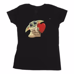 Star Wars - T-shirt THE MANDALORIAN THE KIDS WITH HEART - Femme (Noir)