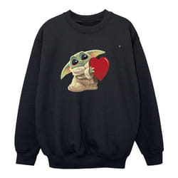 Star Wars - Sweat THE MANDALORIAN THE KIDS WITH HEART - Fille (Noir)