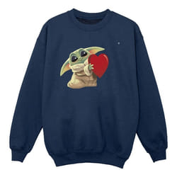 Star Wars - Sweat THE MANDALORIAN THE KIDS WITH HEART - Fille (Bleu marine)
