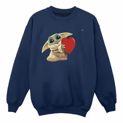 Star Wars - Sweat THE MANDALORIAN THE KIDS WITH HEART - Fille (Bleu marine)
