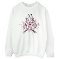 Disney - Sweat ALICE IN WONDERLAND IN A WORLD OF MY OWN - Femme (Blanc)
