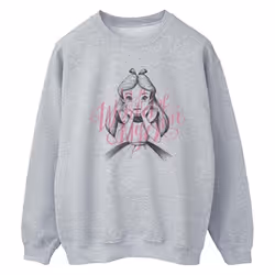 Disney - Sweat ALICE IN WONDERLAND IN A WORLD OF MY OWN - Femme (Gris chiné)