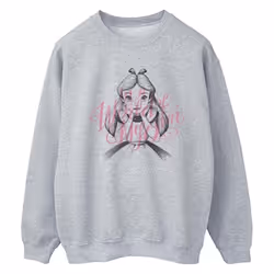 Disney - Sweat ALICE IN WONDERLAND IN A WORLD OF MY OWN - Femme (Gris chiné)