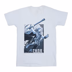 Marvel - T-shirt LOVE AND THUNDER - Garçon (Blanc)