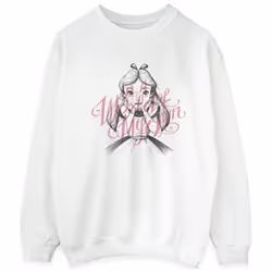 Disney - Sweat ALICE IN WONDERLAND IN A WORLD OF MY OWN - Homme (Blanc)