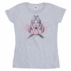 Disney - T-shirt ALICE IN WONDERLAND IN A WORLD OF MY OWN - Femme (Gris chiné)