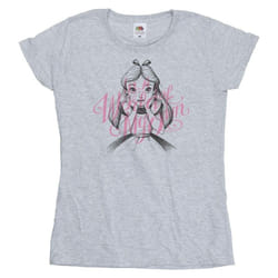 Disney - T-shirt ALICE IN WONDERLAND IN A WORLD OF MY OWN - Femme (Gris chiné)
