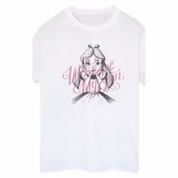 Disney - T-shirt ALICE IN WONDERLAND IN A WORLD OF MY OWN - Femme (Blanc)