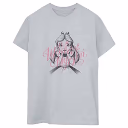 Disney - T-shirt ALICE IN WONDERLAND IN A WORLD OF MY OWN - Femme (Gris chiné)