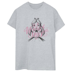 Disney - T-shirt ALICE IN WONDERLAND IN A WORLD OF MY OWN - Femme (Gris chiné)