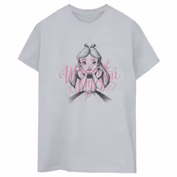 Disney - T-shirt ALICE IN WONDERLAND IN A WORLD OF MY OWN - Femme (Gris chiné)