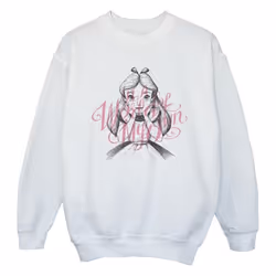 Disney - Sweat ALICE IN WONDERLAND IN A WORLD OF MY OWN - Fille (Blanc)