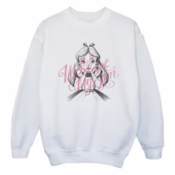 Disney - Sweat ALICE IN WONDERLAND IN A WORLD OF MY OWN - Fille (Blanc)