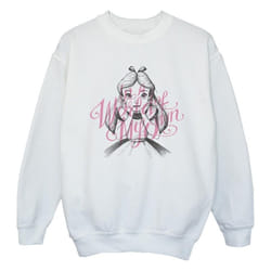 Disney - Sweat ALICE IN WONDERLAND IN A WORLD OF MY OWN - Fille (Blanc)
