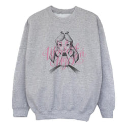 Disney - Sweat ALICE IN WONDERLAND IN A WORLD OF MY OWN - Fille (Gris chiné)