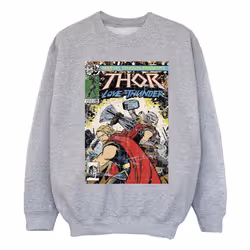 Marvel - Sweat LOVE AND THUNDER - Fille (Gris chiné)