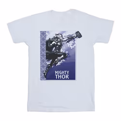Marvel - T-shirt LOVE AND THUNDER MIGHTY - Homme (Blanc)