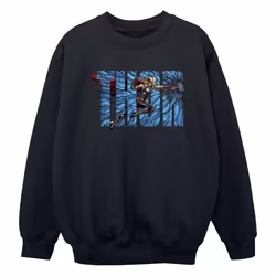 Marvel - Sweat LOVE AND THUNDER - Garçon (Noir)