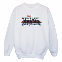 Marvel - Sweat LOVE AND THUNDER - Fille (Blanc)