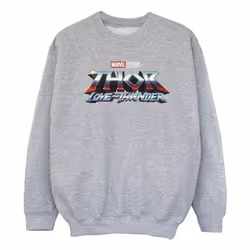 Marvel - Sweat LOVE AND THUNDER - Fille (Gris chiné)
