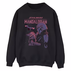 Star Wars - Sweat THE MANDALORIAN HELLO FRIEND - Homme (Noir)