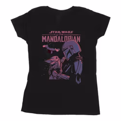 Star Wars - T-shirt THE MANDALORIAN HELLO FRIEND - Femme (Noir)