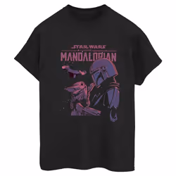 Star Wars - T-shirt THE MANDALORIAN HELLO FRIEND - Femme (Noir)