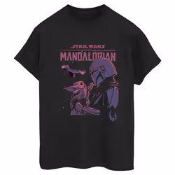 Star Wars - T-shirt THE MANDALORIAN HELLO FRIEND - Femme (Noir)