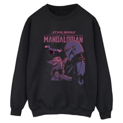 Star Wars - Sweat THE MANDALORIAN HELLO FRIEND - Femme (Noir)