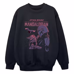 Star Wars - Sweat THE MANDALORIAN HELLO FRIEND - Garçon (Noir)