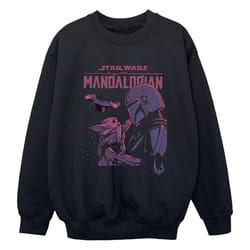 Star Wars - Sweat THE MANDALORIAN HELLO FRIEND - Garçon (Noir)