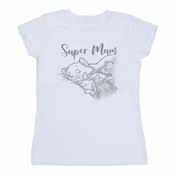 Disney - T-shirt THE ARISTOCATS SUPER MUM - Femme (Blanc)