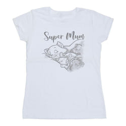Disney - T-shirt THE ARISTOCATS SUPER MUM - Femme (Blanc)