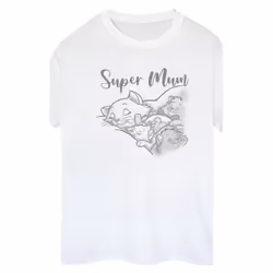 Disney - T-shirt THE ARISTOCATS SUPER MUM - Femme (Blanc)