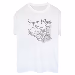Disney - T-shirt THE ARISTOCATS SUPER MUM - Femme (Blanc)