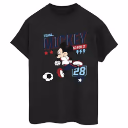 Disney - T-shirt TEAM FOOTBALL - Femme (Noir)