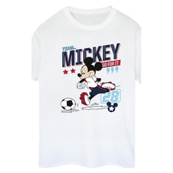 Disney - T-shirt TEAM FOOTBALL - Femme (Blanc)