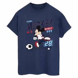 Disney - T-shirt TEAM FOOTBALL - Femme (Bleu marine)