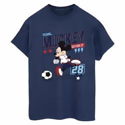 Disney - T-shirt TEAM FOOTBALL - Femme (Bleu marine)