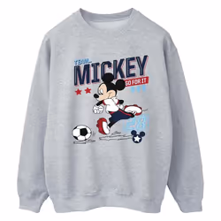 Disney - Sweat TEAM FOOTBALL - Femme (Gris chiné)